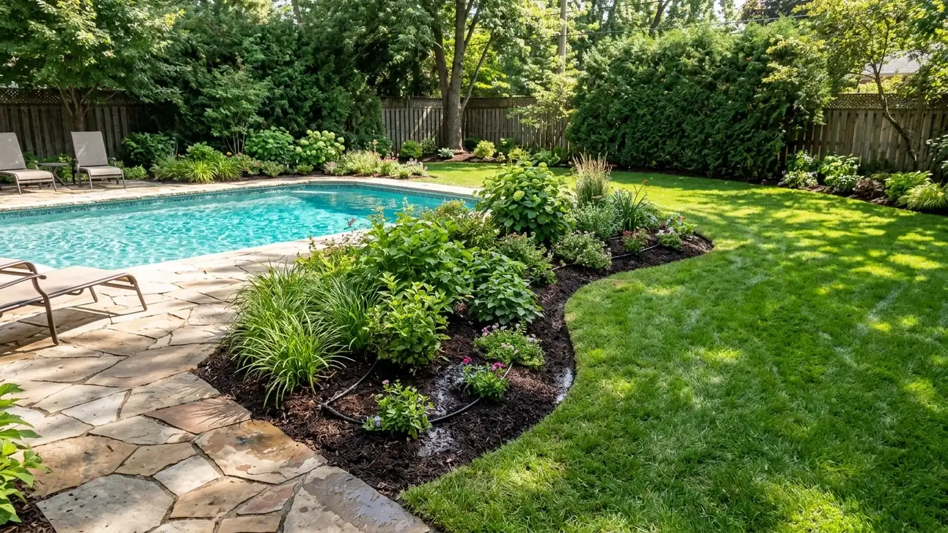 Sprinkler Systems for Pool and Patio Landscapes explained for Nashville and Middle Tennessee